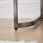 Console à miroir de 39 po avec base en acier inoxydable, 2 tiroirs de fabrication créative, polyvalente pour la chambre à coucher et le bureau, argent, élégance contemporaine et chic-222633667