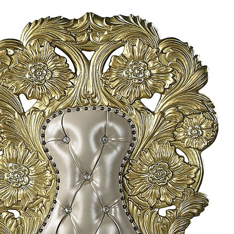 Chaise d'appoint capitonnée en gris