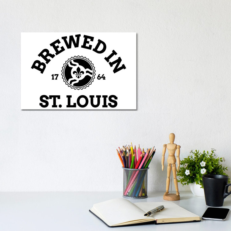 Brewed In St. Louis by Benton Park Prints - Wrapped Canvas Gallery-Wrapped Canvas Giclée, 20.32 cm H x 30.48 cm W