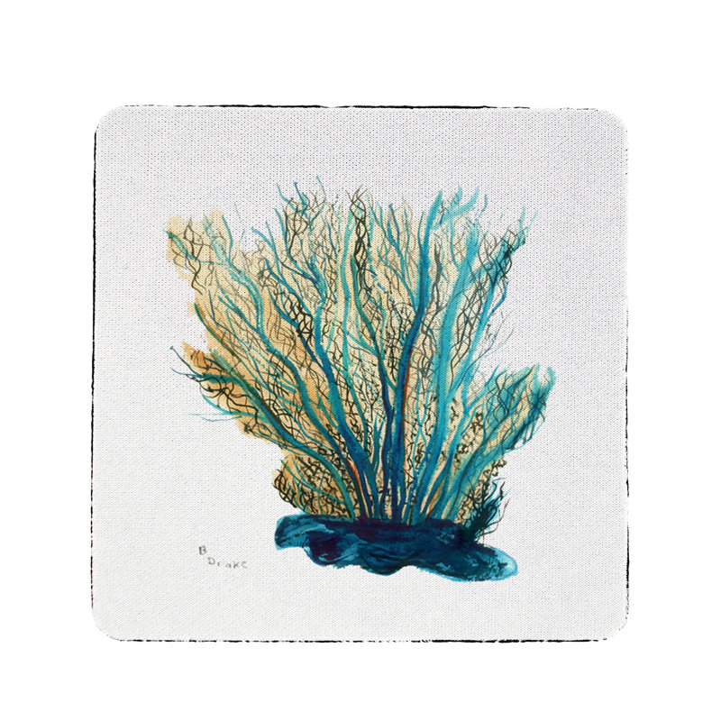 Sous-verre corail blue