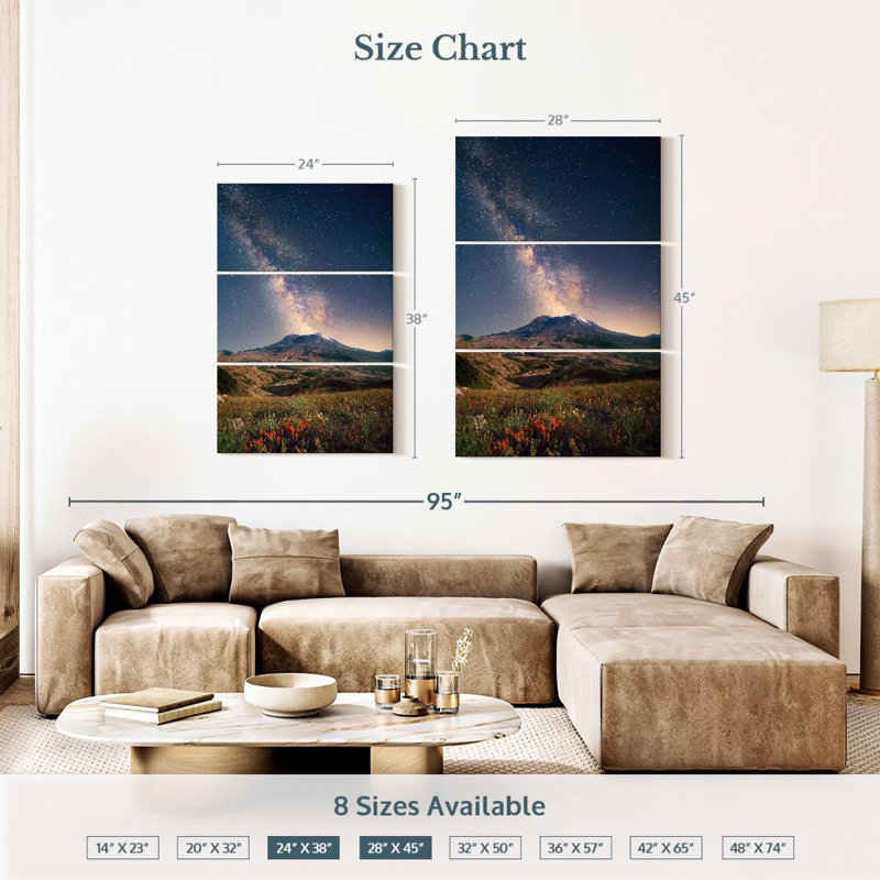 Oberle Mount St Helens Milky Way, 45" H x 28" W