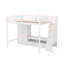Lit mezzanine double avec garde-robe et escalier de rangement-115735789