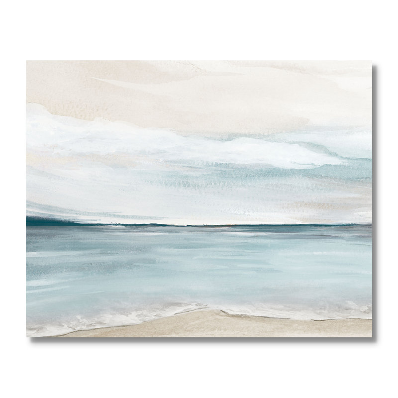 Imprimé Shoreline Blues par Kristen Brockmon, 20'' W x 16'' H, Wrapped Canvas, Sans cadre