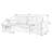 91 " Velvet L-Shaped Sofa Bed