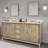 Brookhn 72 In. Double sink Whitebrook Quartz Countertop Bath Vanity in Lustrous Walnut