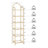 Bookcase Bookshelf, Tempered Glass Bookshelves, Slim Shelving Unit for Bedroom, Bathroom, Home Office, Steel Frame, 6 Tier Gold-1700388881-1704971480