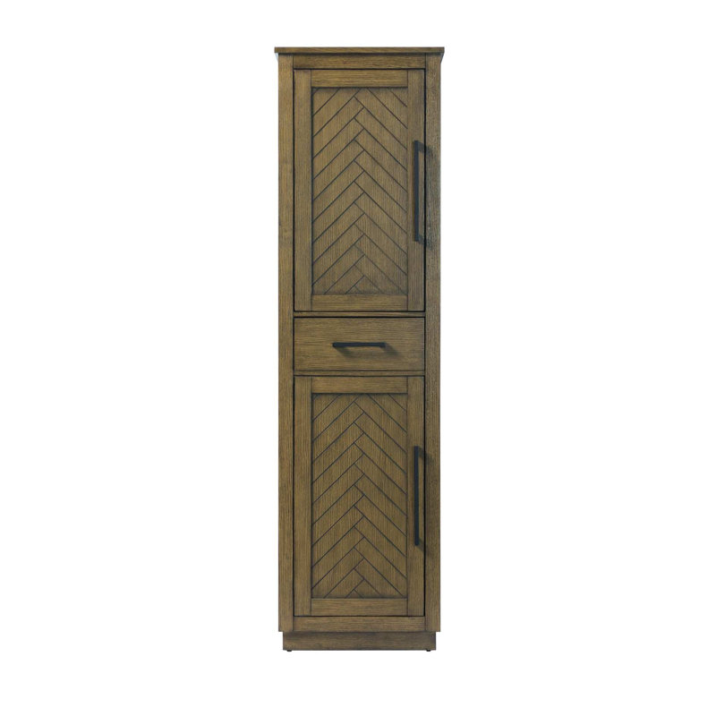 20 inch Bath Storage Cabinet in Hazel Oak, 72" H x 20" W x 18" D, Hazel Oak
