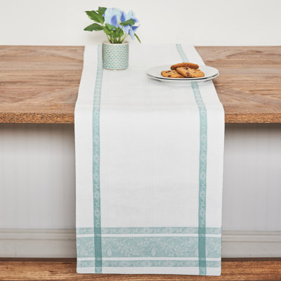 Rodrigez Rose Trellis Jacquard Cotton Table Runner