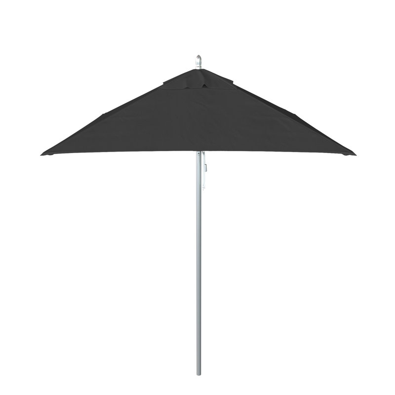 Parasol de marché carré 6 pi Manuell, Toile Sunbrella® noir
