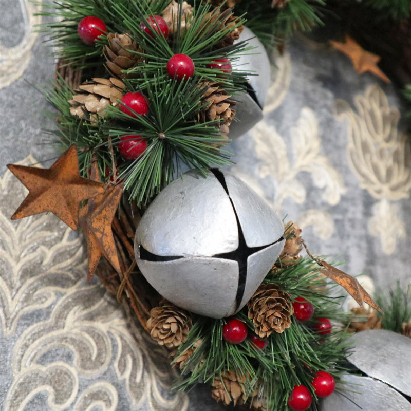 Faux PVC Christmas Wreath, 9.84cm H x 9.84cm W x 10cm D