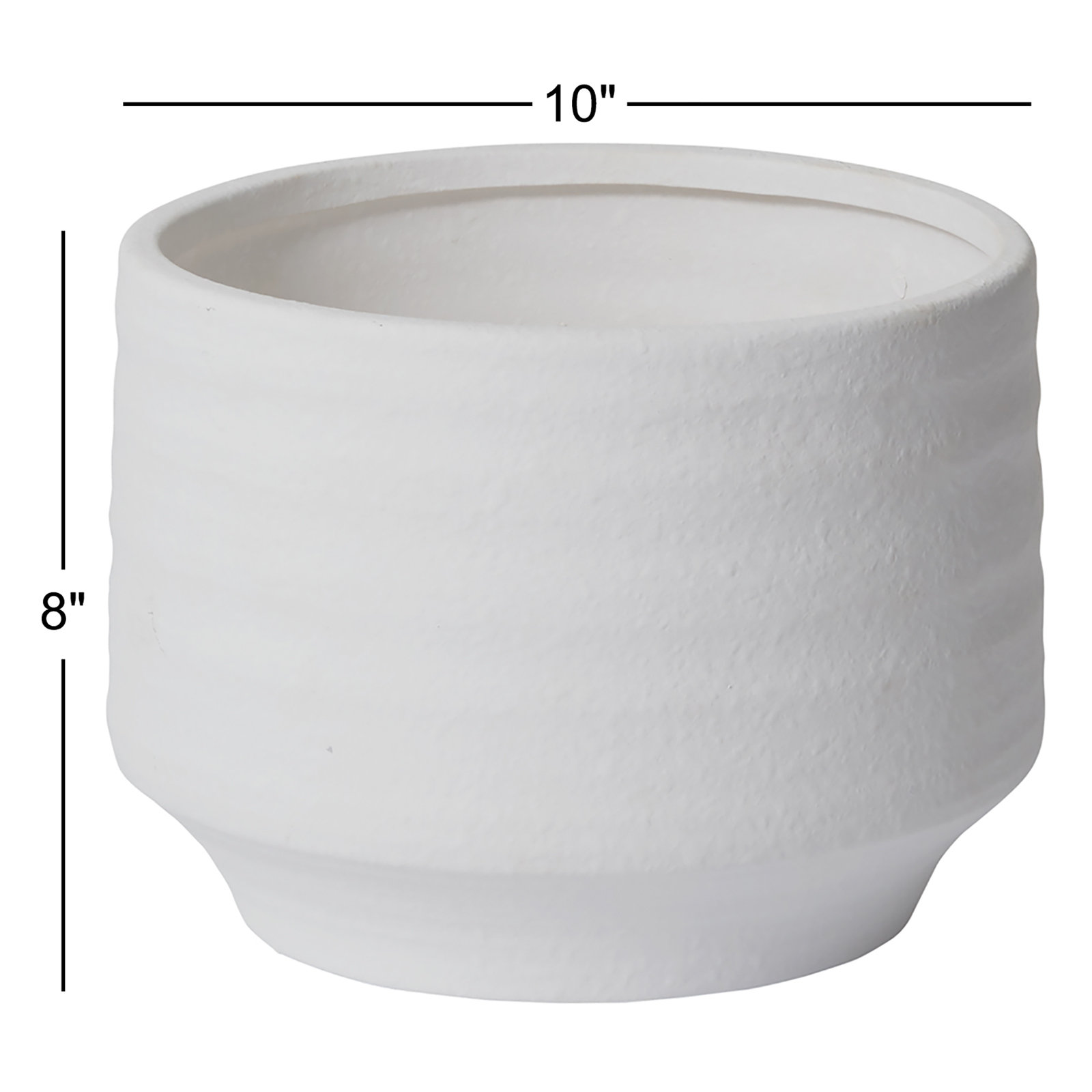 Canella Pot Planter, 8" H x 10" W x 10" D