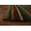 Tapis oriental moderne de style Gabbeh 3 x 6 avec des bords rayés audacieux