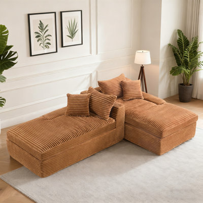 Boneless Oversized Double Lounge Chaise (Set of 2) by Mercer41