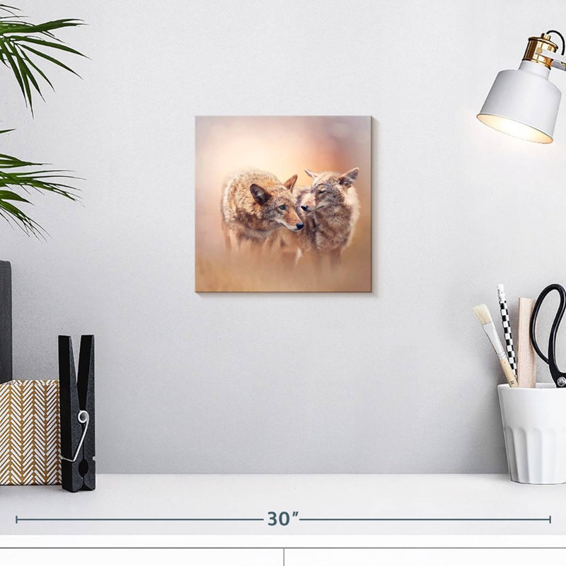 Crowle Dreamy Coyotes, 10" H x 10" W