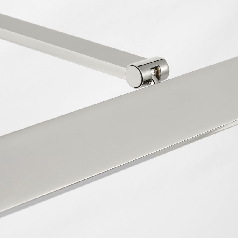 Botto LED Wall Mounted, 1.4" H x 18" W x 9.6" D, Polished Nickel