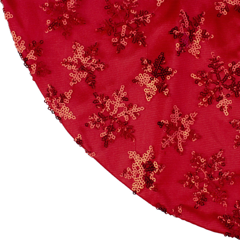 Northlight Seasonal 20" Sequin Snowflake Mini Christmas Tree Skirt