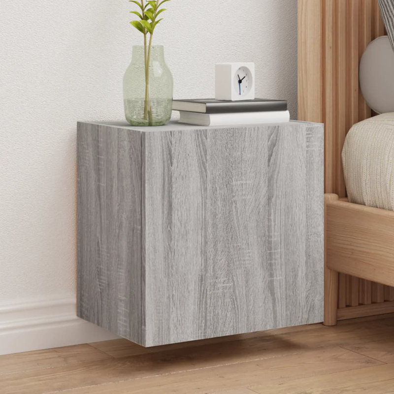Navarion Unfinished TV Stand for TVs up to 24", Grey Sonoma