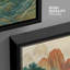 «Asian Mountain Village Lakeside Landscape Art», reproduction d'art sur toile encadrée dans la chambre principale-1029265513-1029265512