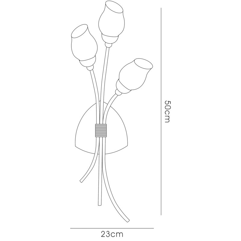 Kissinger 3-Light Dimmable Wallchiere, Chrome