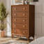 Commode haute en bois à queue d'aronde anglaise 1 pièce
