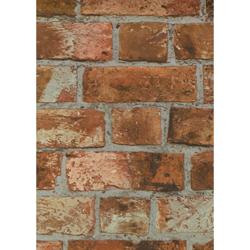 Dexter Orange Brick Wallpaper