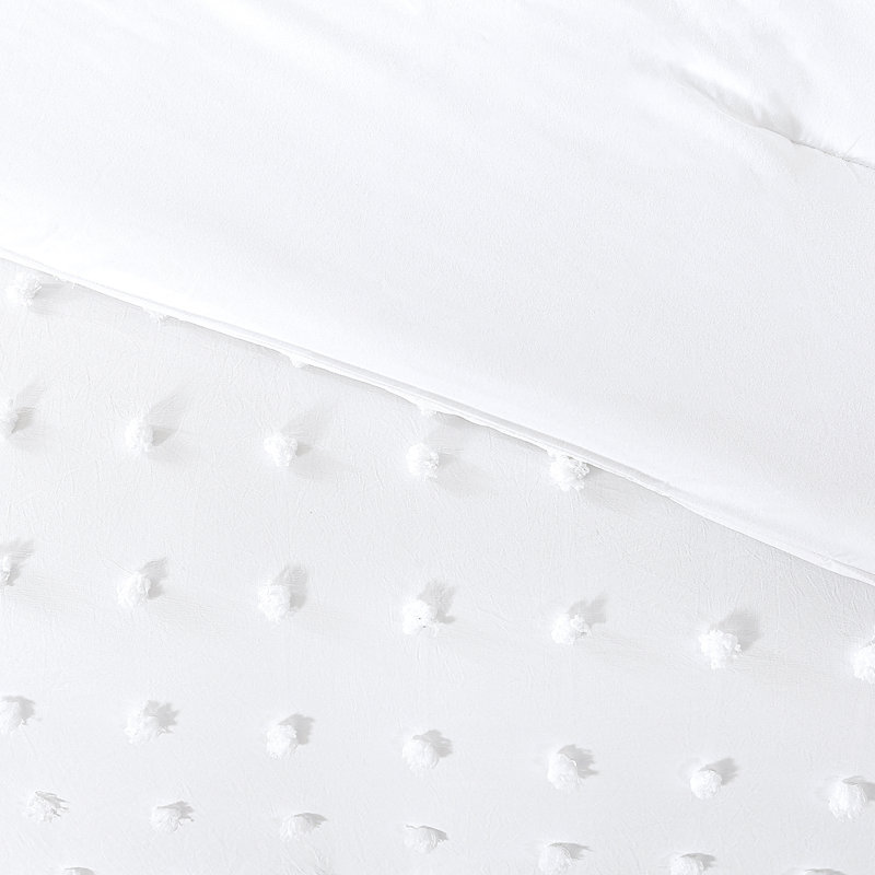 Ring Stitch Comforter, Twin Comforter + 1 Standard  Sham, White