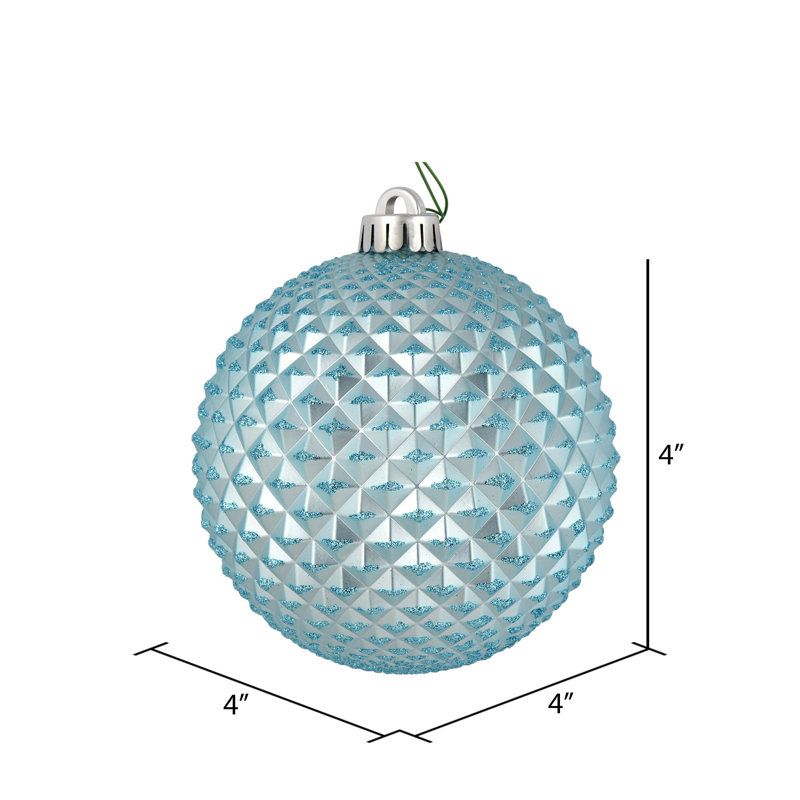 Ornement boule Durian Glitter, Bleu pastel