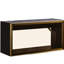 Rangement à épices noir avec porte pour la cuisine et la salle à manger - Armoire à particules de grande capacité de 15 mm