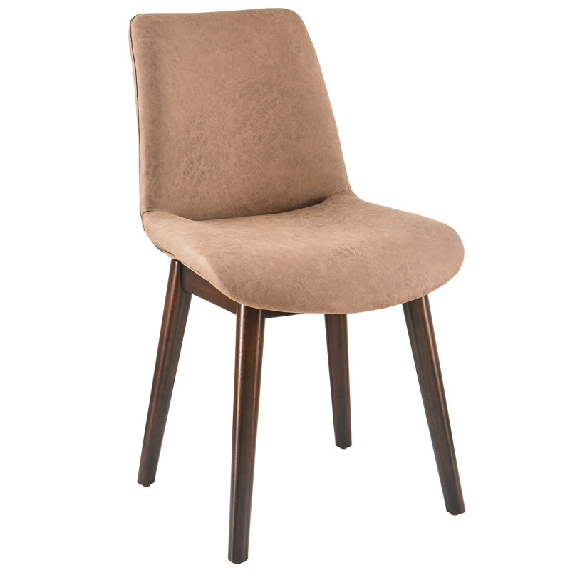 Modern Upholstered Dining Chairs Set Of 2 - Wooden Legs, Comfortable Padded Seat - Perfect For Kitchen, Dining Room, Or Office