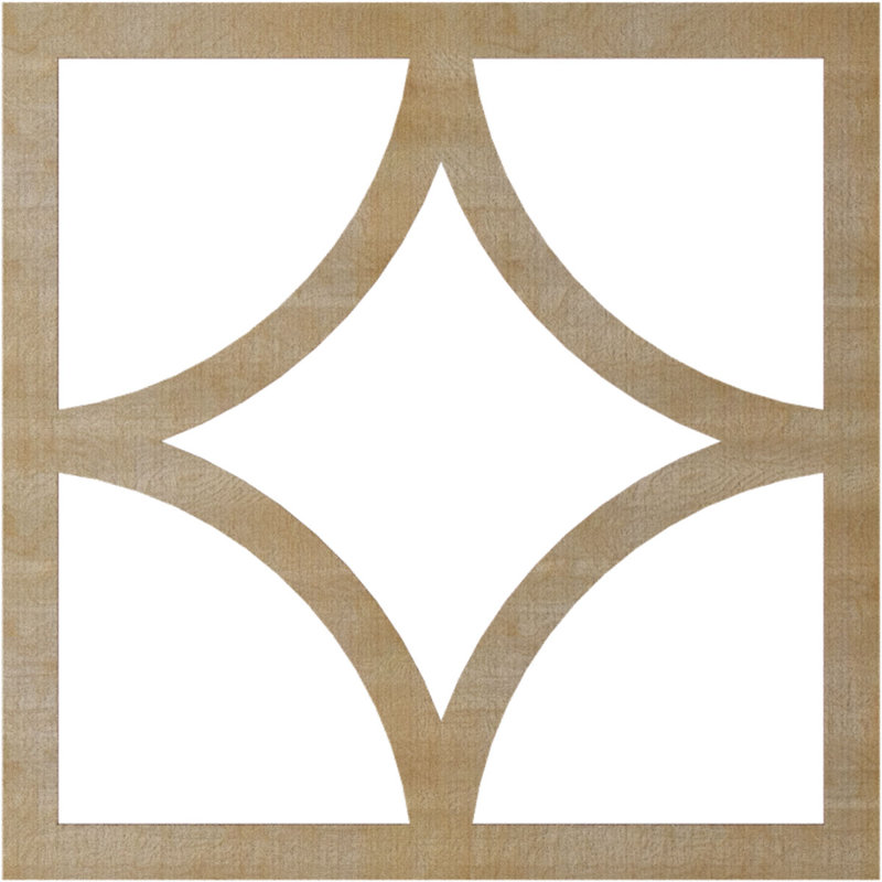 Médaillon de plafond ajouré en bois Statesman, Bouleau, H 32 po x l 32 po x P 0,25 po