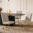 Katrece Linen Dining Chair with Metal Legs