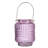 Aly Colorful Candle Holder Set Of 4, Cut Glass Jars With Iron Handles