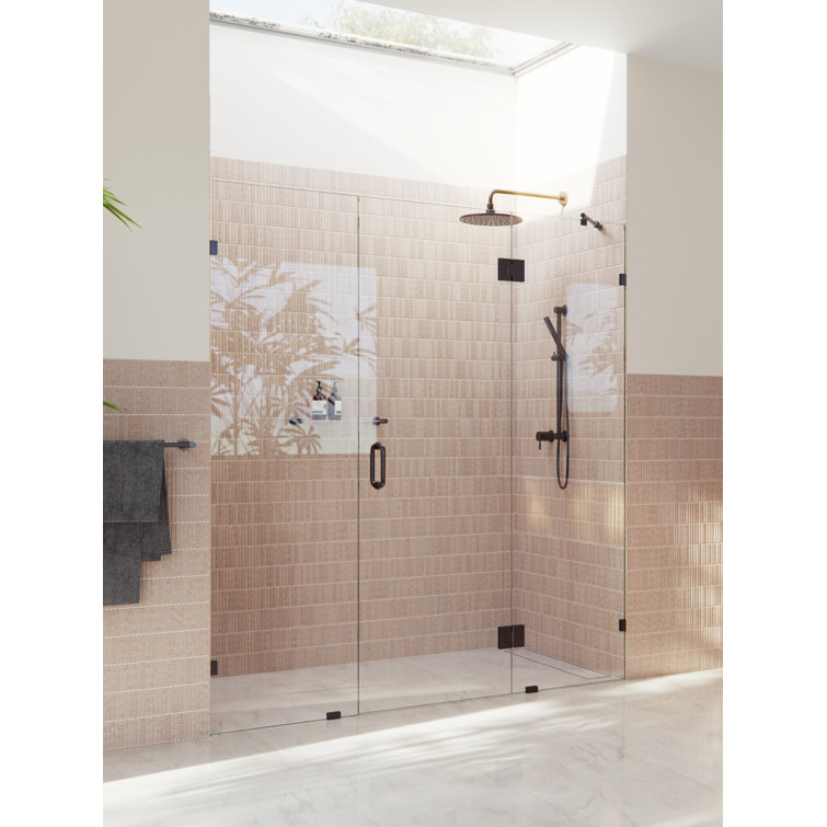 Stellar 65.75 in. x 78 in. Fully Frameless 3 Panel Inline Hinge Shower Door