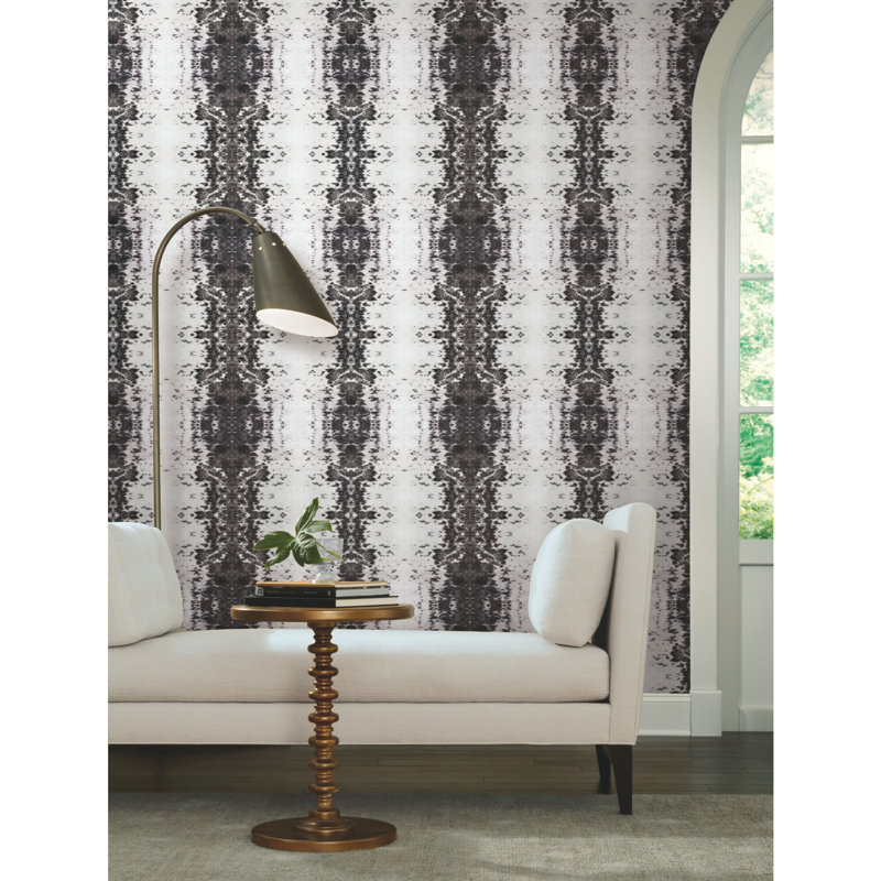 Abstract Peel & Stick Wallpaper Roll, Black