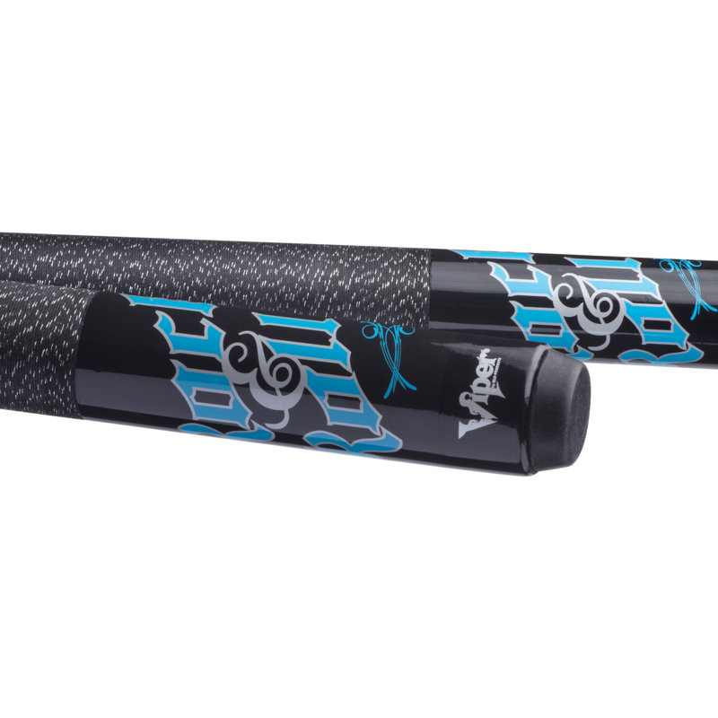 Viper 31'' Black Maple Junior Billiard Cue with Rock & Roll Graphics