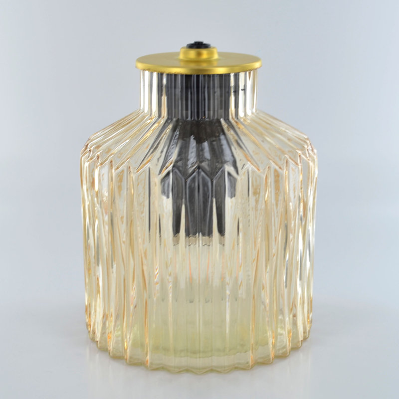 Sandersville Glass Novelty Lamp, Gold