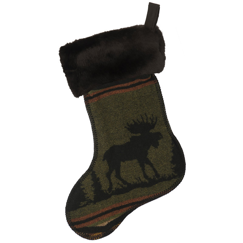 Chaussette de Noël Wooded River Moose I (14 x 20)