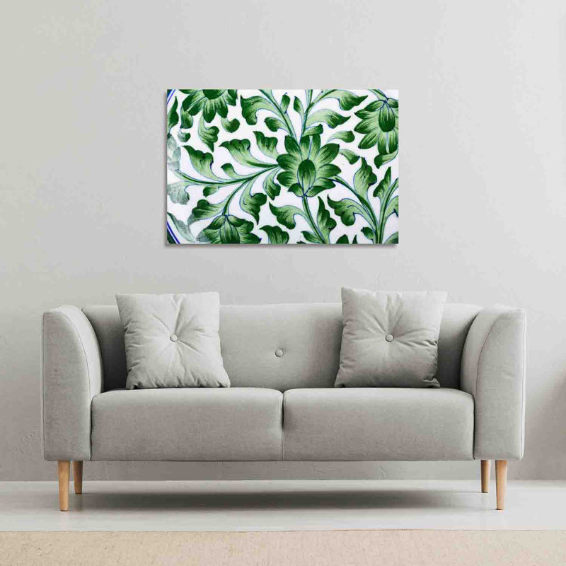 Painted Pottery Pattern 1 Piece Wrapped Canvas Wall Art, 41cm H x 61cm W x 4cm D