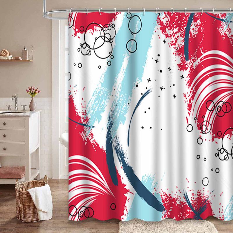 Rideau de douche Stain Trendy Scrapbook, L 72 po x l 72 po