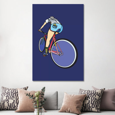 Free Cyclist 1 Piece Wrapped Canvas Wall Art
