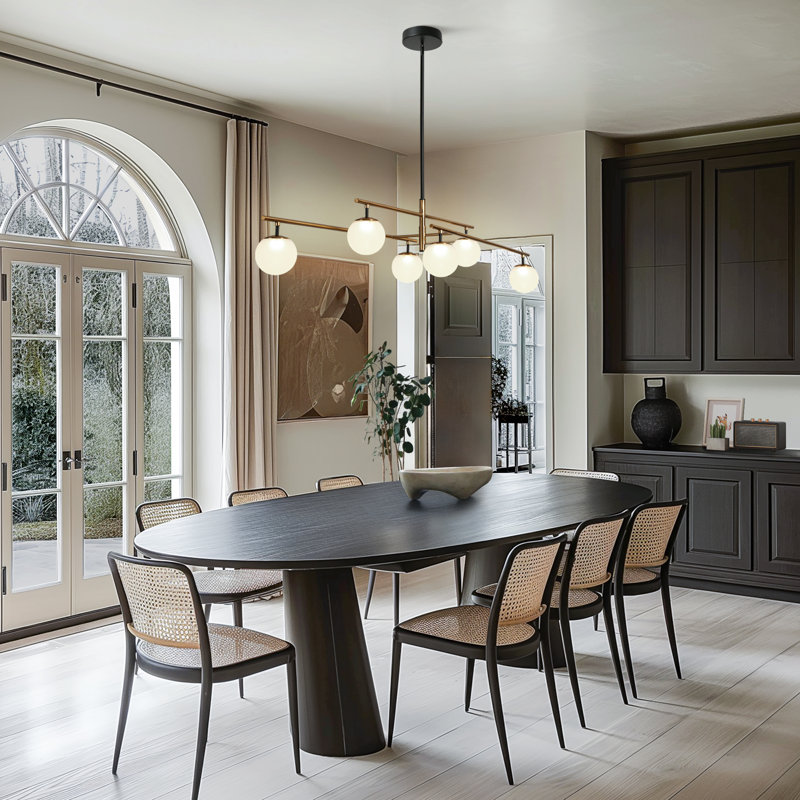 Luminaire suspendu à 6 lumières pour îlot de cuisine Luchiana
