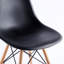 Chaise NOIR, ensemble de 4, pieds KD, siège en plastique