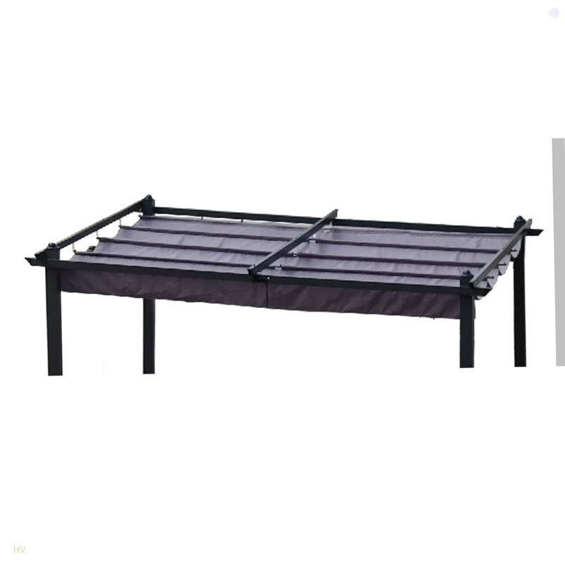 Pavillon de jardin extérieur escamotable 13 X 10 pi pour patio, jardin, cour et terrasse, Gris