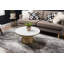 Tapis à motif oriental bois de frêne / ivoire Ahron-40279554