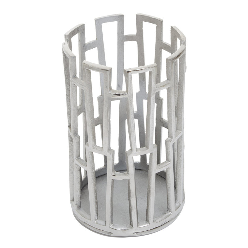 Delphi Aluminum Tabletop Lantern, 25cm H x 15.6cm W x 15.6cm D