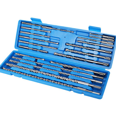 20pcs Drill Bit , Plus, Concrete And Masonry Jobs, Carbide Tipped, Portable Case, Sizes 20 - Piece Plus Projects, Carrying