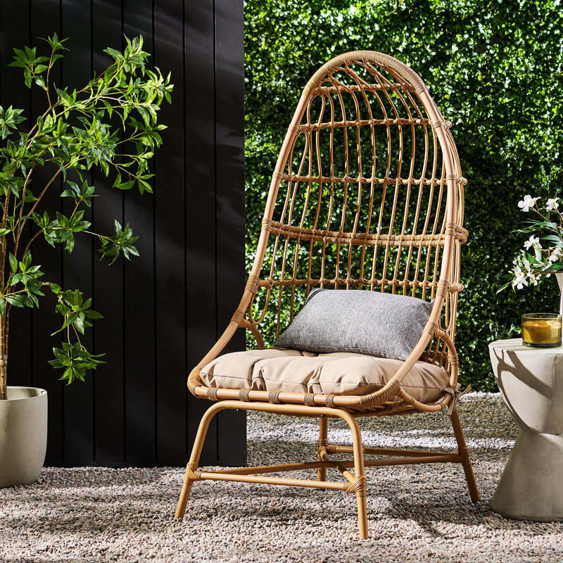 Fauteuil à œufs 1 personne Demeshia, Beige