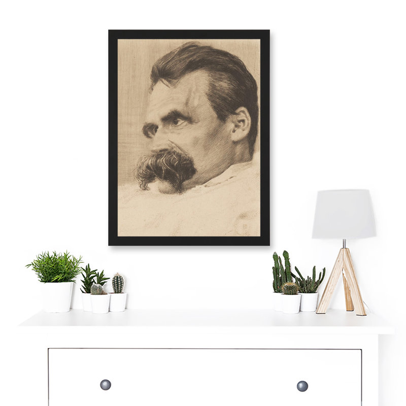 Olde Portrait Philosopher Friedrich Nietzsche Drawing by Value Does Not Apply - Single Picture Frame Print
