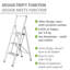 3 - Step Aluminum Lightweight Folding Step Ladder-1216447971