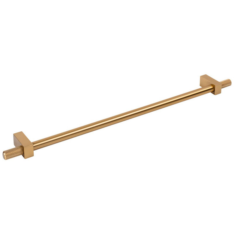 Larkin 4 Knurled Ends Bar Pull, Satin Bronze, 12"